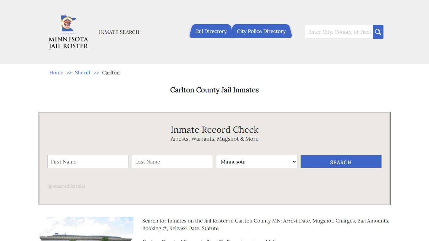 Carlton County Jail Inmates | Jail Roster Search - MinnesotaJailRoster.com